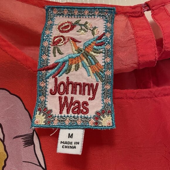 JOHNNY WAS Passon Flower Eloise Tunic Blouse Sz M - Picture 3 of 7